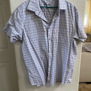 Tasso Elba Blue Casual Button Down Shirt